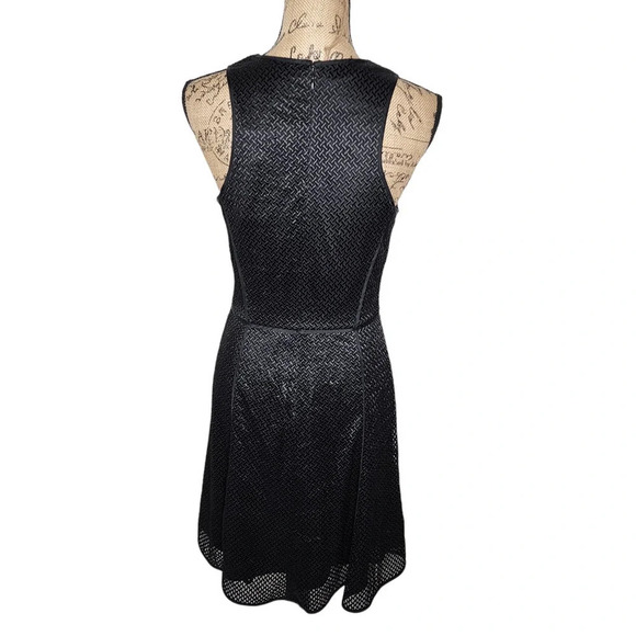 Banana Republic Monogram Womens Ribbed Mesh Knee Length Dress Size 6 Black New - Picture 7 of 12